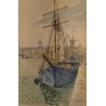 Aquarelle "St-Malo" signée Edmond BOITEL