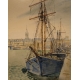 Aquarelle "St-Malo" signée Edmond BOITEL