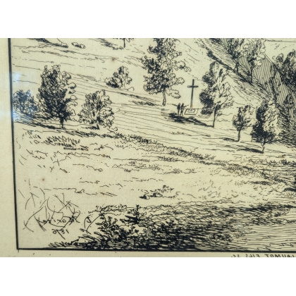 Gravure "Abbaye de port royal des champs"