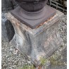 Large square plinth in pink marble