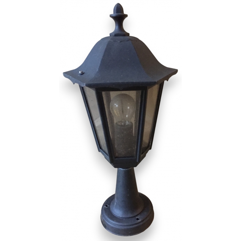 Black aluminium hexagonal lantern