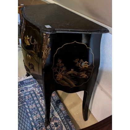  Commode laque noir décor chinois. sur  Moinat SA  - Antiquités décoration