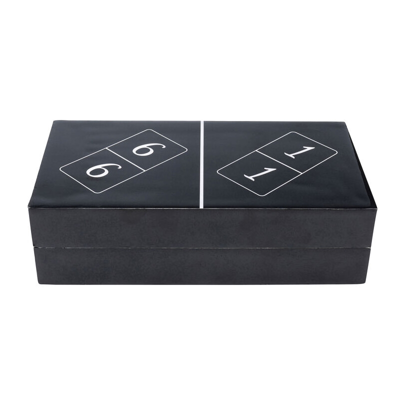 Set of black dominoes