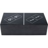 Set of black dominoes