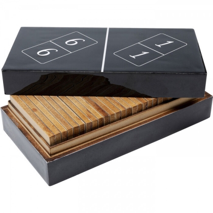 Set of black dominoes