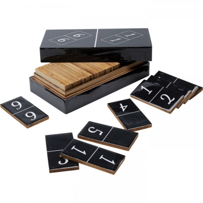 Set of black dominoes