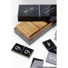 Set of black dominoes