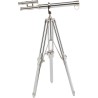 Decorative chrome-plated metal telescope