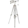 Decorative chrome-plated metal telescope