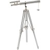 Decorative chrome-plated metal telescope