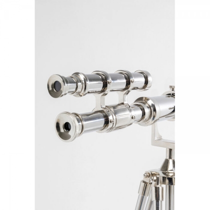 Decorative chrome-plated metal telescope