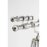 Decorative chrome-plated metal telescope