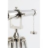 Decorative chrome-plated metal telescope