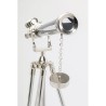Decorative chrome-plated metal telescope