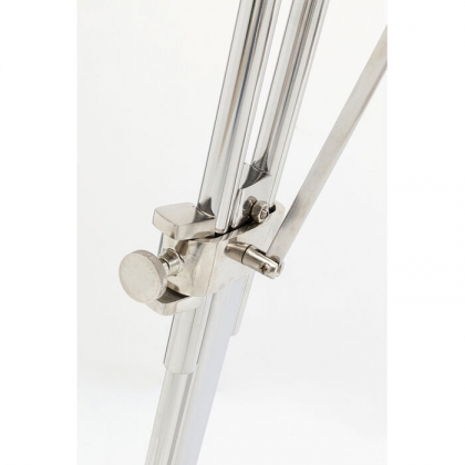 Decorative chrome-plated metal telescope