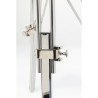 Decorative chrome-plated metal telescope