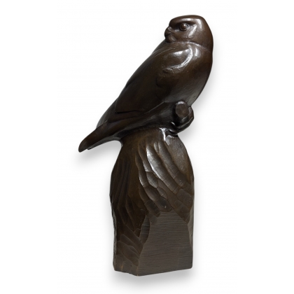Bronze \"Faucon Hobereau\" signé Robert HAINARD