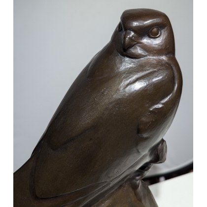 Bronze \"Faucon Hobereau\" signé Robert HAINARD