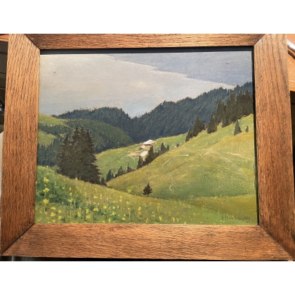 Pastel "Lac Léman" signé F. BIRBAUM