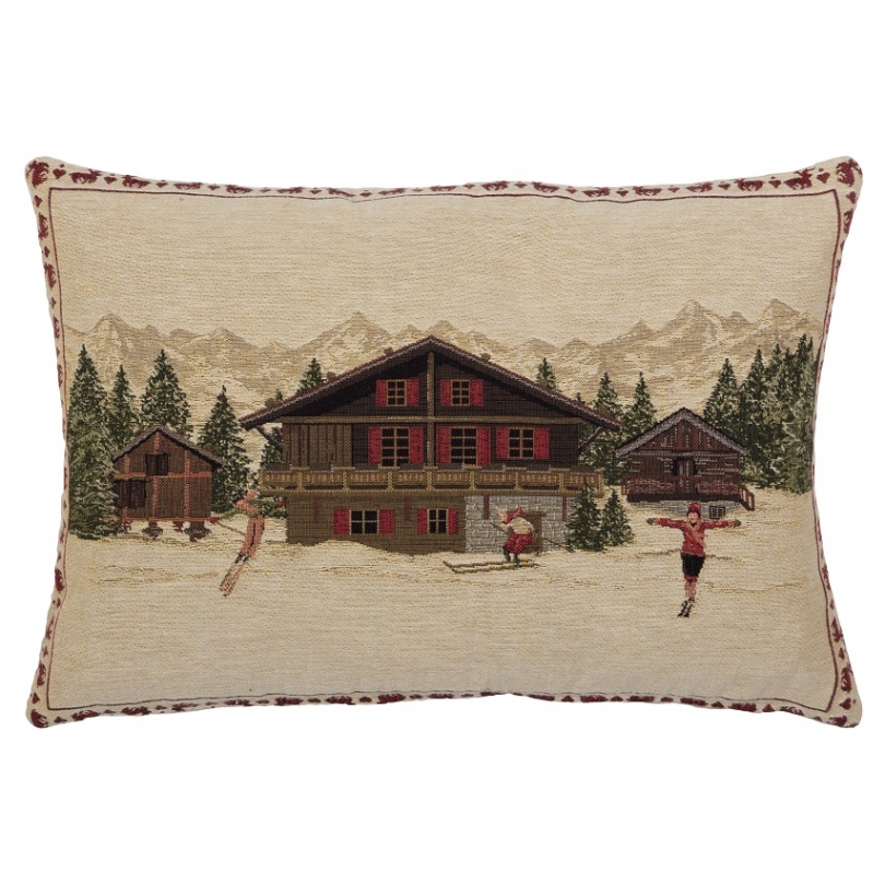 "Winter Chalet" rectangular cushion