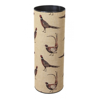 Porte parapluie rond en tapisserie \"Faisans\"