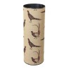 Round tapestry umbrella stand, ‘Pheasants’ design