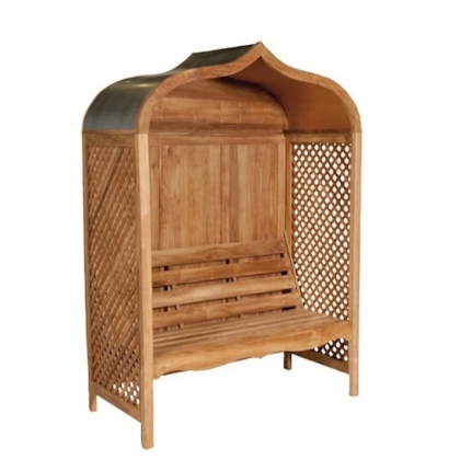 Banc de jardin \"Betawi\" avec toit