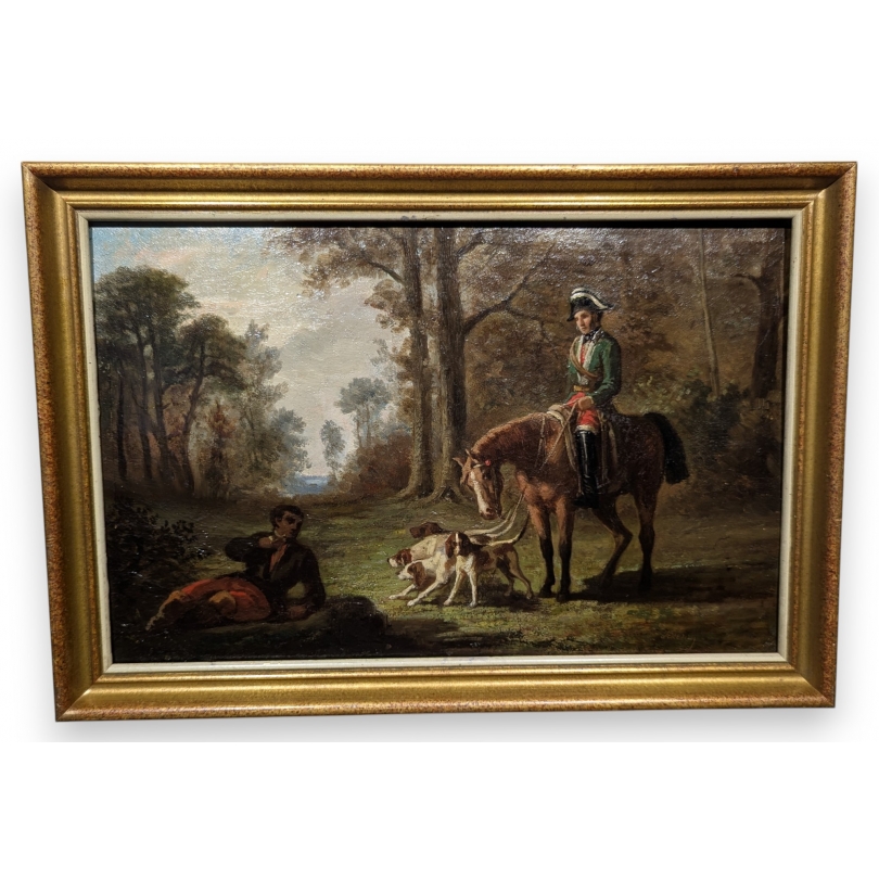 Paintings | French oil painting on panel by Moinat SA  - Antiques and home décor