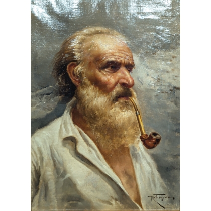 Paintings | Oil on canvas painting ‘Portrait of a Man’ – Moinat SA – Antiques and Decor