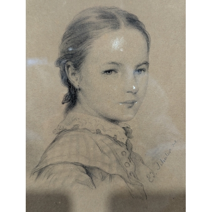 Dessin "Portrait" signé Ed SCHULER