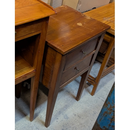 Directoire-style bedside table with 2 drawers