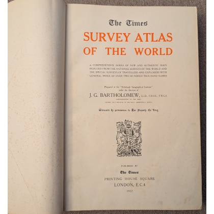 Livre \"The Times Survey Atlas of the World\"