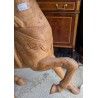 Cheval en bois sculpté brut
