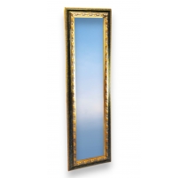 Miroir rectangulaire vert et doré