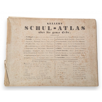 Livre \"Keller\'s Schul-Atlas\"