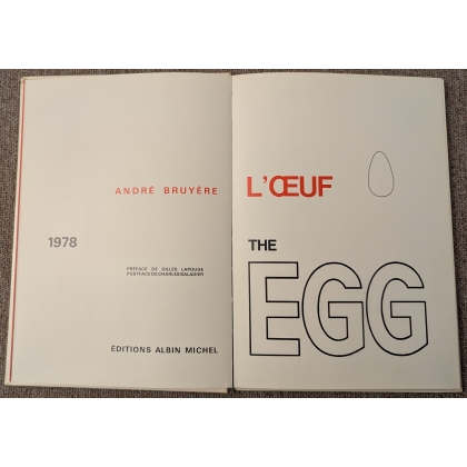 Livre \"L\'oeuf/The egg\" par Bruyère