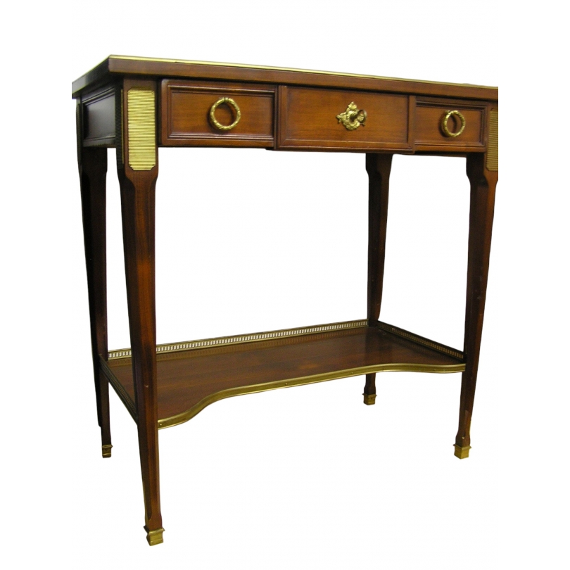 Directoire-style bedside table in cherry wood, top by  Moinat SA  - Antiques and home décor