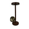Leather-covered metal champagne bucket on a stand
