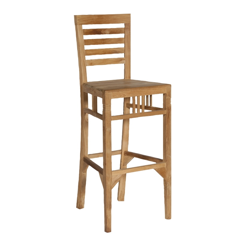 Chaise de bar de jardin \"Betawi\" en teck