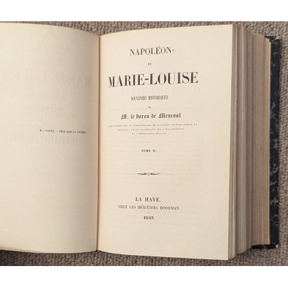 Livre \"Napoleon et Marie-Louise\" par Meneval