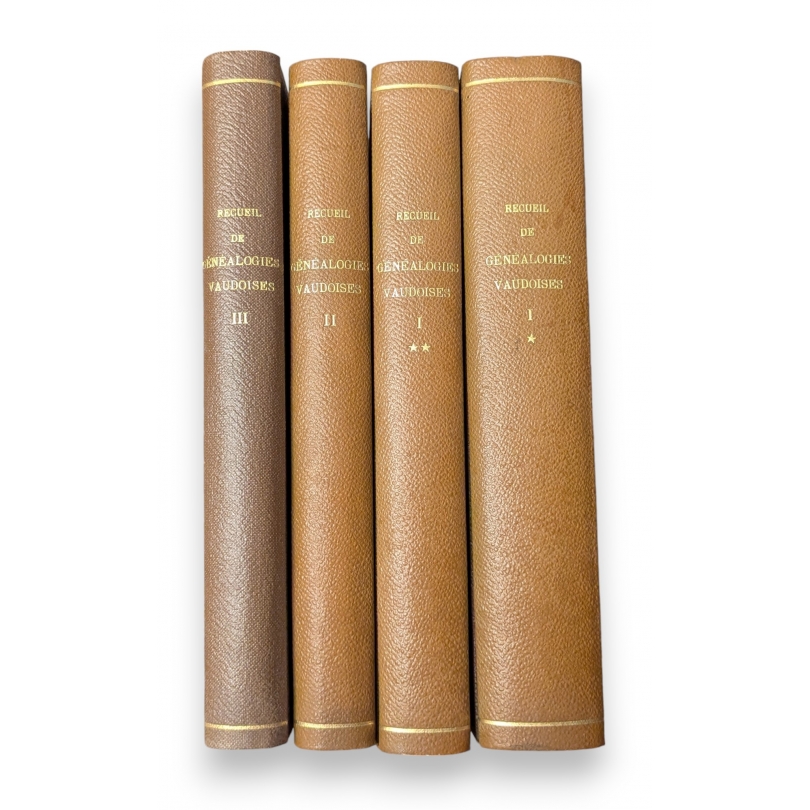 Livre \"Recueil de généaloies vaudoise\"