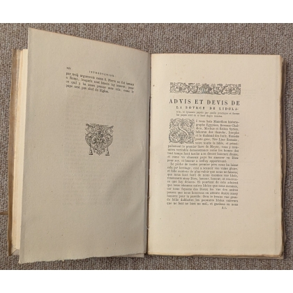 Livre \"Advis et Devis de la Source de Lidolatrie\"