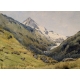 Aquarelle "La Forclaz", signée A. AUBERT