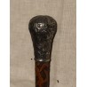 Canne pommeau en argent gravé d'un coeur