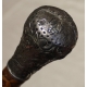 Canne pommeau en argent gravé d'un coeur