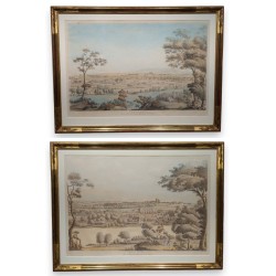 A pair of engravings from Geneva.  by Moinat SA  - Antiques and decorative items -  Engravings, lithographs