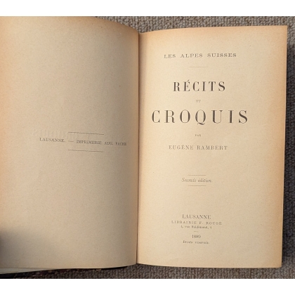 Livre \"Récits et croquis\" par Eugène RAMBERT