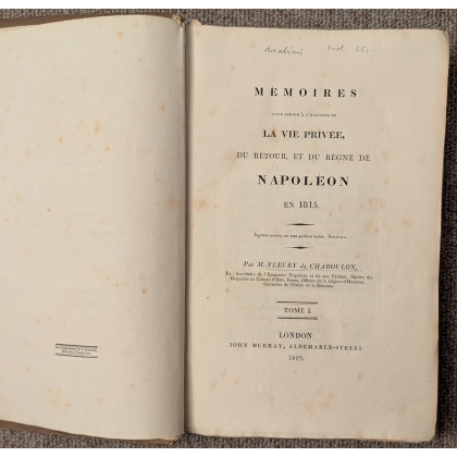 Livre \"Mémoires de Napoléon\" par Fleury