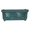 Mansart rectangular planter in green cast iron