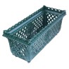 Mansart rectangular planter in green cast iron